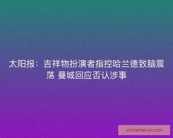 太阳报：吉祥物扮演者指控哈兰德致脑震荡 曼城回应否认涉事